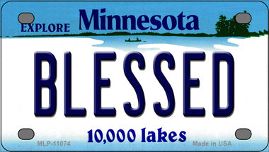 Blessed Minnesota State Novelty Mini Metal License Plate Tag