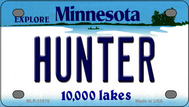 Hunter Minnesota State Novelty Mini Metal License Plate Tag