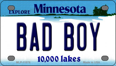 Bad Boy Minnesota State Novelty Mini Metal License Plate Tag