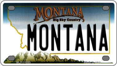 Montana Novelty Mini Metal License Plate Tag