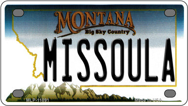 Missoula Montana Novelty Mini Metal License Plate Tag