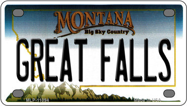 Great Falls Montana Novelty Mini Metal License Plate Tag