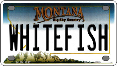 Whitefish Montana Novelty Mini Metal License Plate Tag