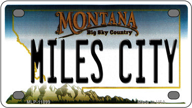 Miles City Montana Novelty Mini Metal License Plate Tag