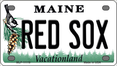 Red Sox Maine Novelty Mini Metal License Plate Tag