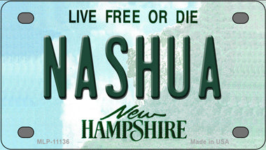 Nashua New Hampshire Novelty Mini Metal License Plate Tag
