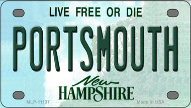 Portsmouth New Hampshire Novelty Mini Metal License Plate Tag