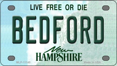 Bedford New Hampshire Novelty Mini Metal License Plate Tag