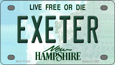 Exeter New Hampshire Novelty Mini Metal License Plate Tag