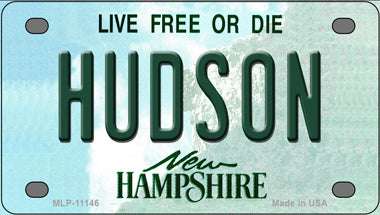 Hudson New Hampshire Novelty Mini Metal License Plate Tag