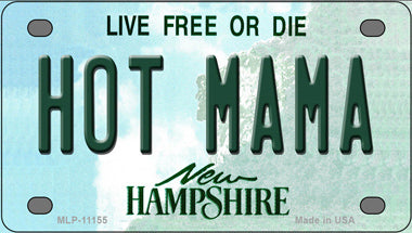 Hot Mama New Hampshire Novelty Mini Metal License Plate Tag