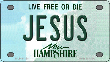 Jesus New Hampshire Novelty Mini Metal License Plate Tag
