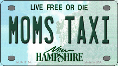 Moms Taxi New Hampshire Novelty Mini Metal License Plate Tag