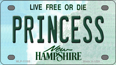 Princess New Hampshire Novelty Mini Metal License Plate Tag