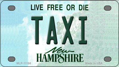 Taxi New Hampshire Novelty Mini Metal License Plate Tag