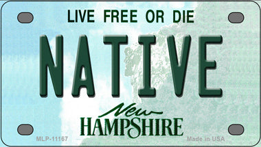 Native New Hampshire Novelty Mini Metal License Plate Tag