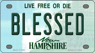 Blessed New Hampshire Novelty Mini Metal License Plate Tag
