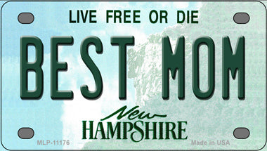 Best Mom New Hampshire Novelty Mini Metal License Plate Tag