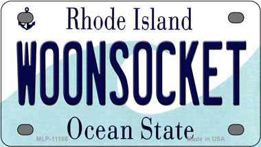 Woonsocket Rhode Island Novelty Mini Metal License Plate Tag