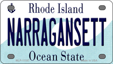 Narragansett Rhode Island Novelty Mini Metal License Plate Tag