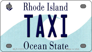 Taxi Rhode Island Novelty Mini Metal License Plate Tag