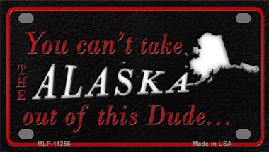 Alaska Dude Novelty Mini Metal License Plate Tag