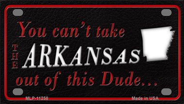 Arkansas Dude Novelty Mini Metal License Plate Tag