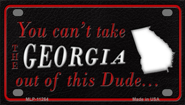 Georgia Dude Novelty Mini Metal License Plate Tag