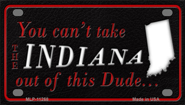 Indiana Dude Novelty Mini Metal License Plate Tag