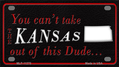 Kansas Dude Novelty Mini Metal License Plate Tag