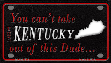 Kentucky Dude Novelty Mini Metal License Plate Tag