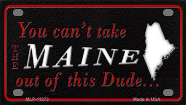 Maine Dude Novelty Mini Metal License Plate Tag