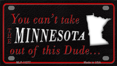 Minnesota Dude Novelty Mini Metal License Plate Tag