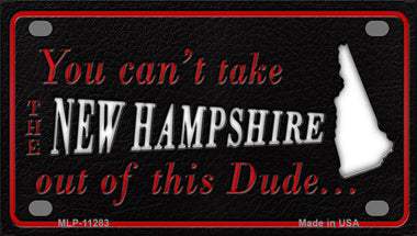 New Hampshire Dude Novelty Mini Metal License Plate Tag