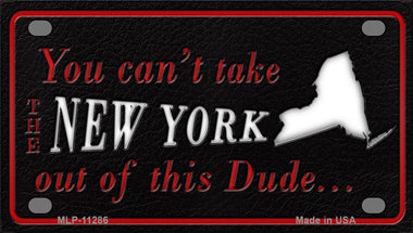 New York Dude Novelty Mini Metal License Plate Tag