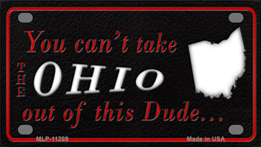 Ohio Dude Novelty Mini Metal License Plate Tag