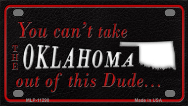 Oklahoma Dude Novelty Mini Metal License Plate Tag