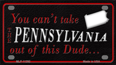 Pennsylvania Dude Novelty Mini Metal License Plate Tag