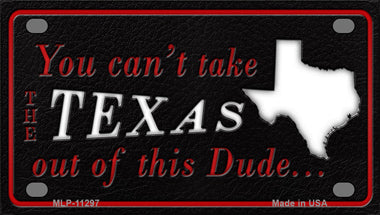 Texas Dude Novelty Mini Metal License Plate Tag