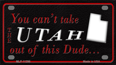 Utah Dude Novelty Mini Metal License Plate Tag