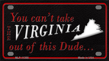 Virginia Dude Novelty Mini Metal License Plate Tag