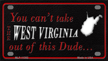 West Virginia Dude Novelty Mini Metal License Plate Tag