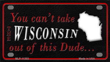 Wisconsin Dude Novelty Mini Metal License Plate Tag