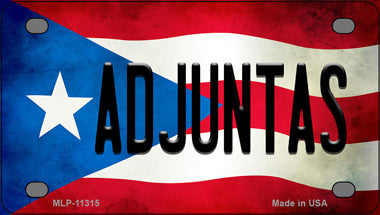 Adjuntas Puerto Rico Flag Novelty Mini Metal License Plate Tag