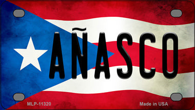 Anasco Puerto Rico Flag Novelty Mini Metal License Plate Tag