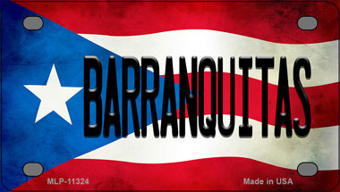 Barranquitas Puerto Rico Flag Novelty Mini Metal License Plate Tag