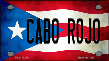 Cabo Rojo Puerto Rico Flag Novelty Mini Metal License Plate Tag