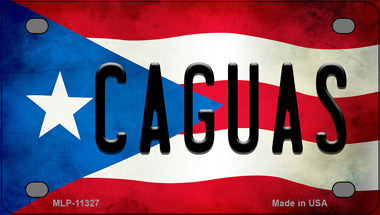 Caguas Puerto Rico Flag Novelty Mini Metal License Plate Tag