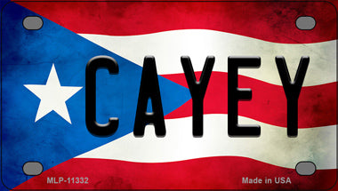 Cayey Puerto Rico Flag Novelty Mini Metal License Plate Tag