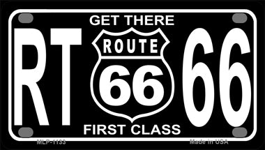 Get There 1st Class Novelty Mini Metal License Plate Tag